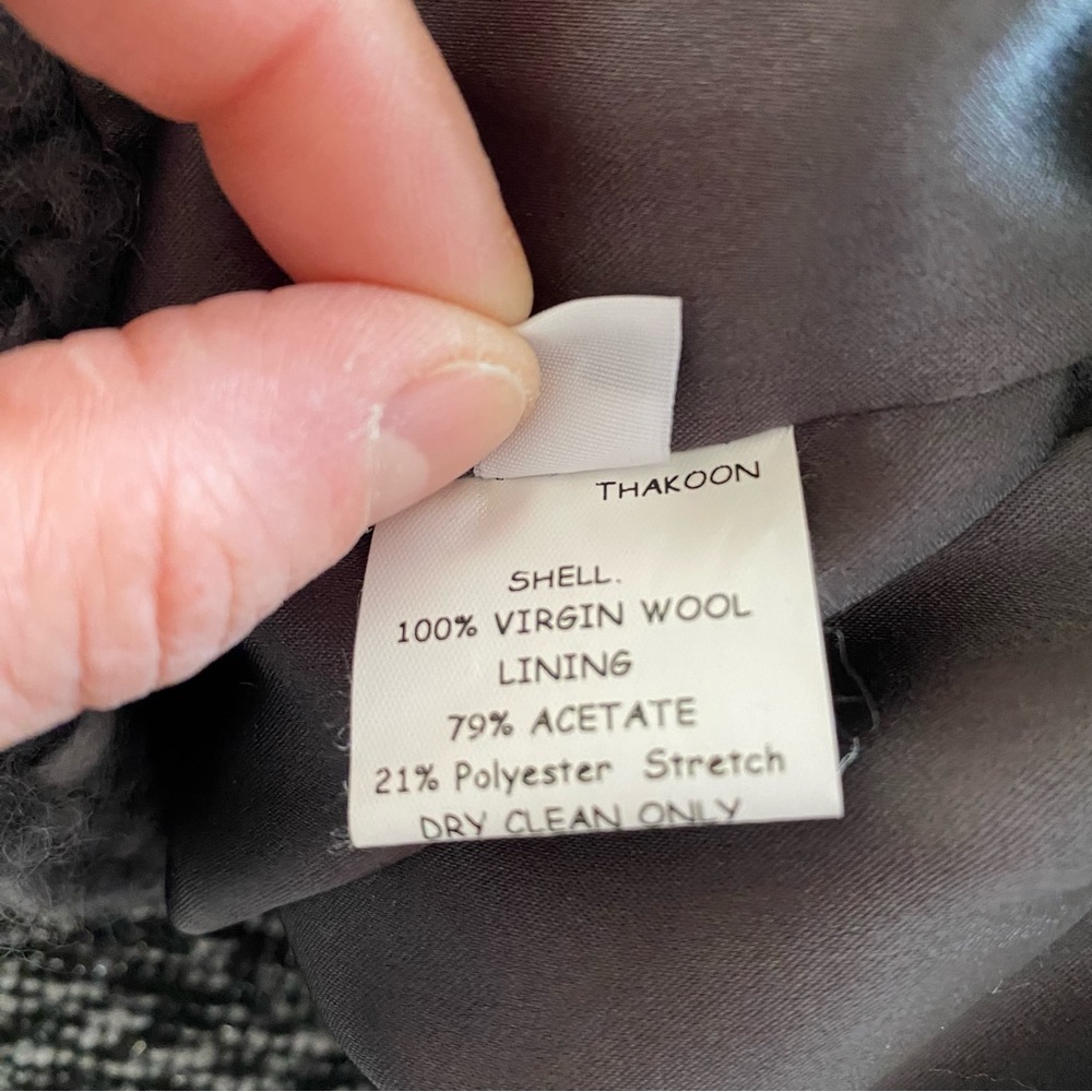 THAKOON Gray 100% Wool Jacket Sz 2 - Picture 10 of 10